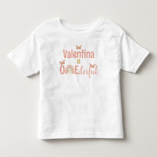 Eerste verjaardag van het meisje van Onederful Gir Kinder Shirts (Voorkant)