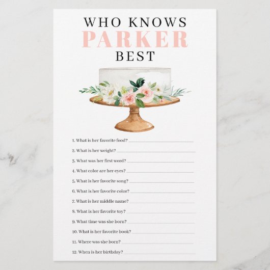 Eerste verjaardag van het moderne roze meisje (Achterkant)