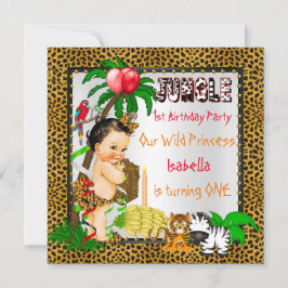 Eerste verjaardag van het Oerwoud Safari Wild Brun Kaart