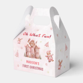 Eerste verjaardag van het roze ontbijt bedankdoosjes