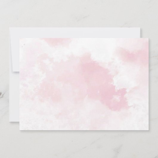 Eerste verjaardag van het roze ontbijt kaart (Achterkant)