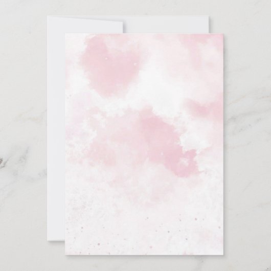 Eerste verjaardag van het roze ontbijt kaart (Achterkant)