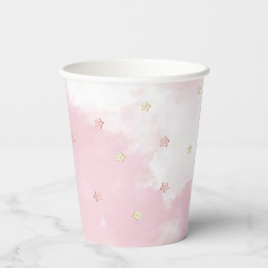 Eerste verjaardag van het roze ontbijt papieren bekers (Achterkant)