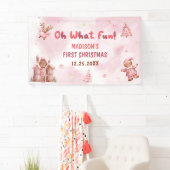 Eerste verjaardag van het roze ontbijt spandoek (Insitu)