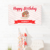 Eerste verjaardag van het roze ontbijt spandoek (Insitu)