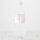 Eerste verjaardag van het roze ontbijt waterfles etiket (Achterkant)