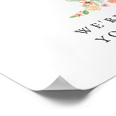 Eerste verjaardag van het Welkomstteken Roze Water Poster (Hoek)