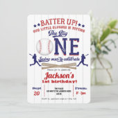 Eerste verjaardag van honkbal, eerste verjaardag j kaart (Staand voorkant)