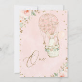 Eerste verjaardag van Invi van de luchtballon in-  Kaart (Achterkant)