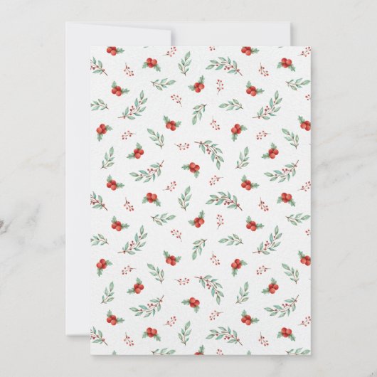 Eerste verjaardag van kerstdag Snowman Holly Kaart (Achterkant)