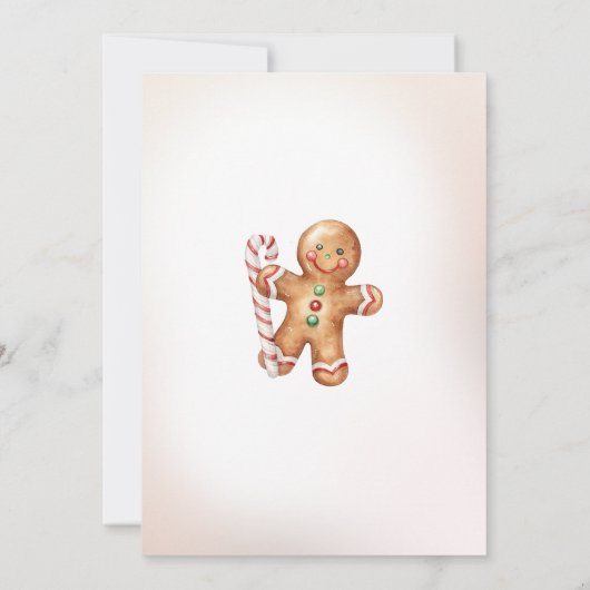 Eerste verjaardag van kerstfeest kaart (Achterkant)