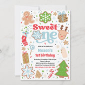 Eerste verjaardag van kerstfeest kaart (Voorkant)