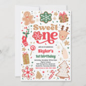 Eerste verjaardag van kerstfeest kaart (Voorkant)