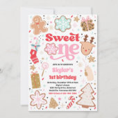 Eerste verjaardag van kerstfeest kaart (Voorkant)