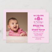 Eerste verjaardag van Little Chick Easter Kaart (Voorkant / Achterkant)