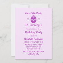 Eerste verjaardag van Little Chick Easter