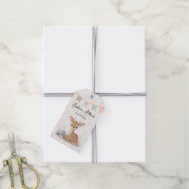 Eerste verjaardag van Little Fawn Woodland Cadeaulabel