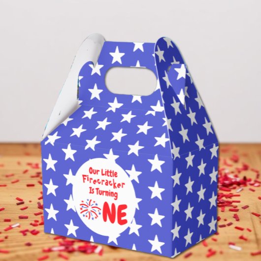 Eerste verjaardag van Little Firecracker Bedankdoosjes