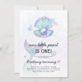 Eerste verjaardag van Little Pearl Kaart (Voorkant)