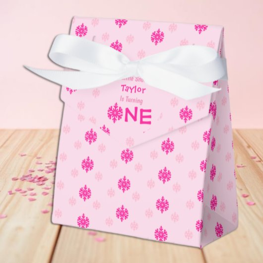 Eerste verjaardag van Little Snowflake Bedankdoosjes