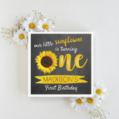 Eerste verjaardag van Little Sunflower Chalkboard Servet