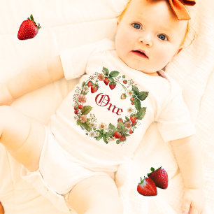 Eerste verjaardag van meisje Berry's eerste verjaa Romper