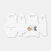 Eerste verjaardag van melk en koekjes bedankdoosjes (Uitgevouwen)