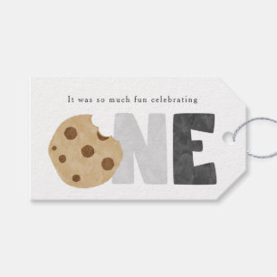Eerste verjaardag van melk en koekjes cadeaulabel