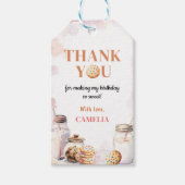 Eerste verjaardag van melk en koekjes cadeaulabel (Voorkant)