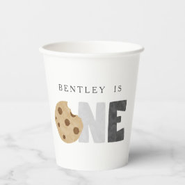 Eerste verjaardag van melk en koekjes papieren bekers