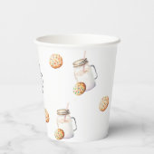 Eerste verjaardag van melk en koekjes papieren bekers (Achterkant)