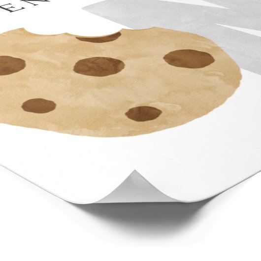 Eerste verjaardag van melk en koekjes poster (Hoek)