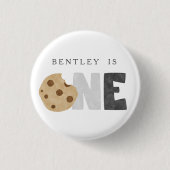 Eerste verjaardag van melk en koekjes ronde button 3,2 cm (Voorkant)