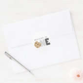 Eerste verjaardag van melk en koekjes ronde sticker (Envelop)