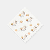 Eerste verjaardag van melk en koekjes servet (Hoek)