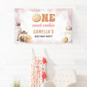 Eerste verjaardag van melk en koekjes spandoek (Insitu)