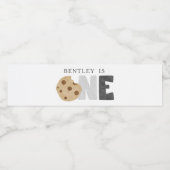 Eerste verjaardag van melk en koekjes waterfles etiket (Enkel label)