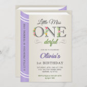 Eerste verjaardag van Miss Onederful Girl Kaart (Voorkant / Achterkant)