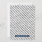 Eerste verjaardag van Navy Blue Silver Royal Princ Kaart (Achterkant)