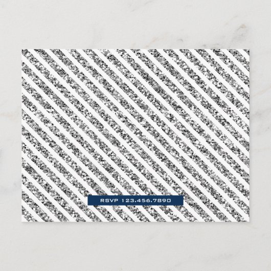 Eerste verjaardag van Navy Blue Silver Royal Princ Uitnodiging Briefkaart (Achterkant)