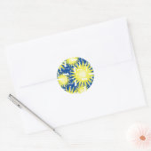 Eerste verjaardag van nederful Cute Colorful Ronde Sticker (Envelop)