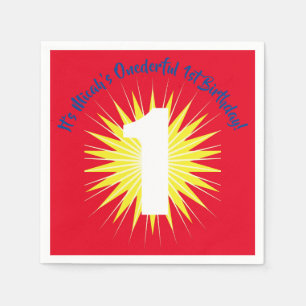 Eerste verjaardag van nederful Cute Colorful Servet