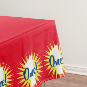 Eerste verjaardag van nederful Cute Colorful Tafelkleed