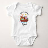 Eerste verjaardag van Noah's Ark Personalized Baby Romper (Voorkant)