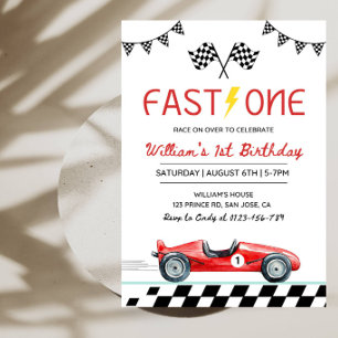 Eerste verjaardag van raceautoboy - Snel één 1e ve Kaart
