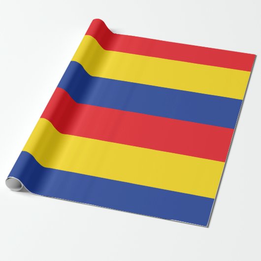Eerste verjaardag van Red Yellow Blue Cadeaupapier (Uitgerold)