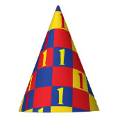 Eerste verjaardag van Red Yellow Blue Feesthoedjes (Voorkant)