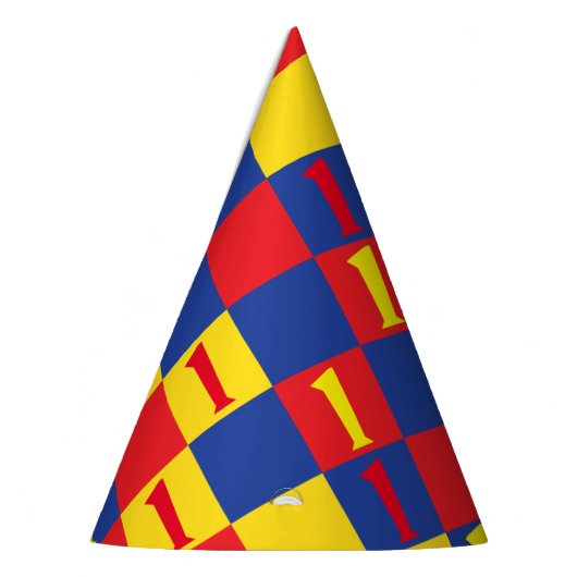 Eerste verjaardag van Red Yellow Blue Feesthoedjes (Links)