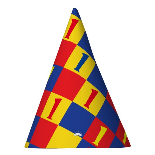 Eerste verjaardag van Red Yellow Blue Feesthoedjes (Rechts)