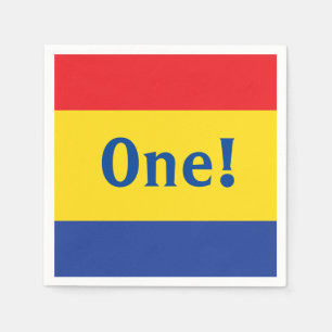 Eerste verjaardag van Red Yellow Blue Servet